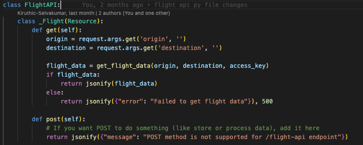 API Screenshot