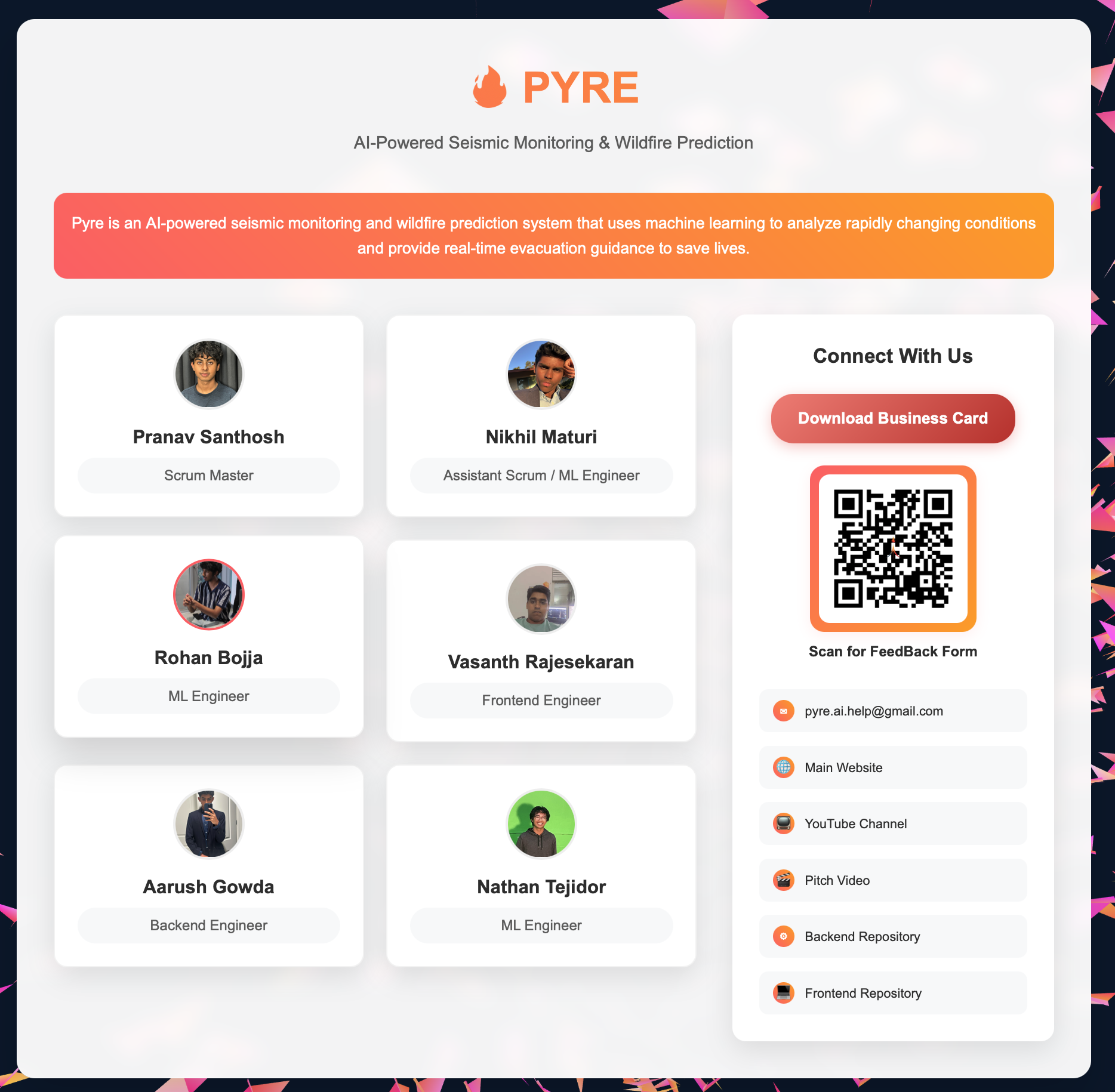 Business Card Screenshot